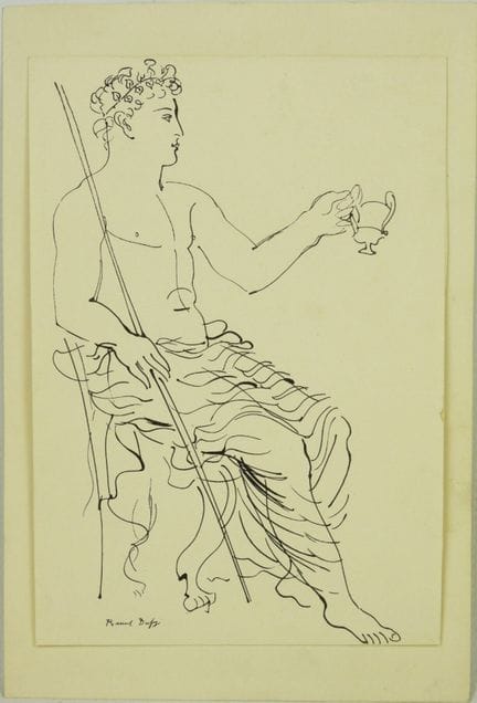 Raoul DUFY (1877-1953). 
Personnage antique. 
Dess