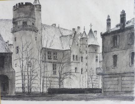 Marcel BASCOULARD (1913-1978) . 
Arrière du palais