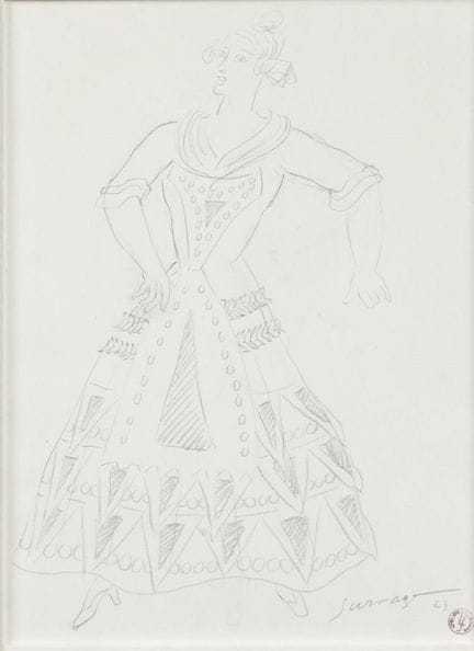 Léopold SURVAGE (1879-1968) : 
Projet de costume. 