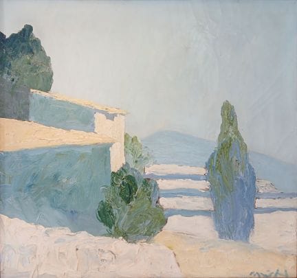Roger MÜHL (1929–2008). 
Landscape of Grasse. 
Can