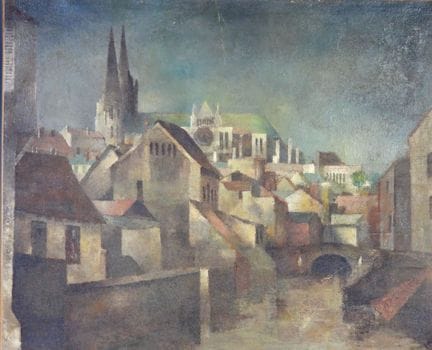 Pierre HODÉ (Rouen 1889–1942): 
Chartres, the Cath