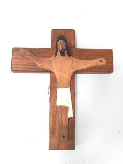 Jean DERVAL (1925-2010):
Christ en croix.
Sculptur