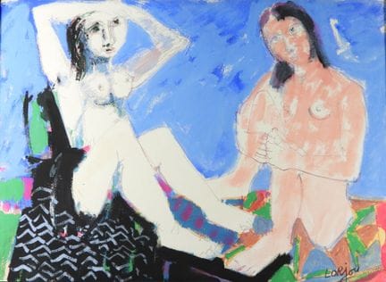 Bernard LORJOU (1908–1986): 
The Two Sisters.
Acry