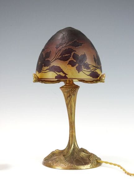 Georges LELEU (1883 - 1961). 
Lampe champignon, pi