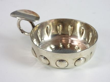 Jean DESPRES (1889-1980): Tastevin en argent, le f
