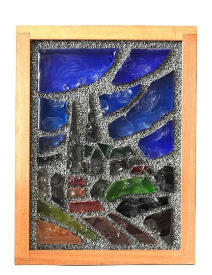 Gabriel LOIRE (1904–1996)
Rechteckige Tischlampe, 