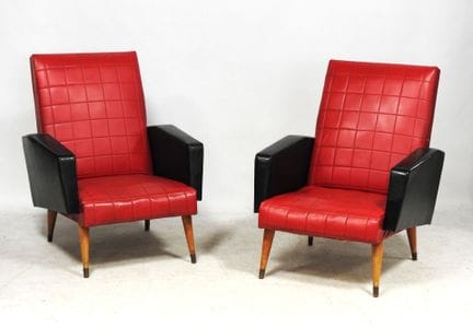 Obra de los años 50-60
Pareja de sillones de diseñ