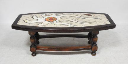 RAYNAUD - 20th Century
Barrel-shaped coffee table 