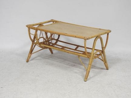 Piece from the 1980s
Rectangular bamboo coffee tab