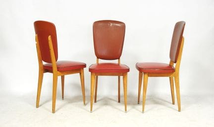 Obra de los años 50
Conjunto de tres sillas con re