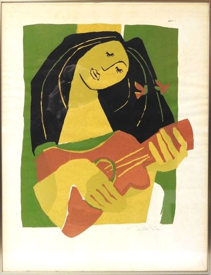 Opera del XX secolo
Giovane donna con chitarra cub