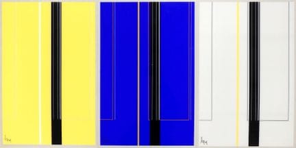 Luc PEIRE (1916-1994)
Trittico in giallo, blu e bi