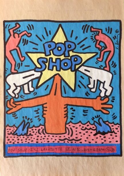 Keith HARING (1958-1990) tratto da 
Pop Shop
Tecni