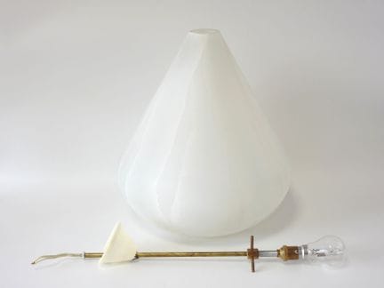 Hängeleuchte aus geformtem, strukturiertem Glas mi