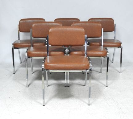 SOUVIGNET
Set aus 6 Stühlen mit brauner, strukturi