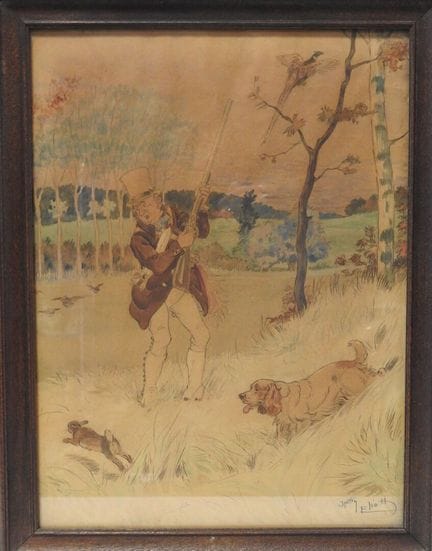 Harry ELLIOTT (1882 - 1959)
Le chasseur surpris
Aq