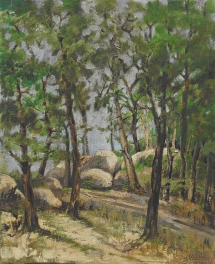 Louis CABIER (1853-1939)
Sous-bois aux rochers
Hui