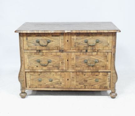 Cómoda de estilo Mazarine, de madera natural y cha