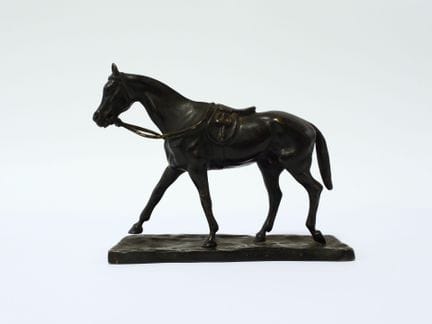 Gaston d'ILLIERS (1876-1932)
Cheval scellé au trot