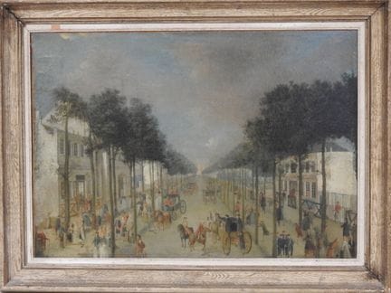École FRANCAISE - Fin XVIIIeme
Boulevards animés
H