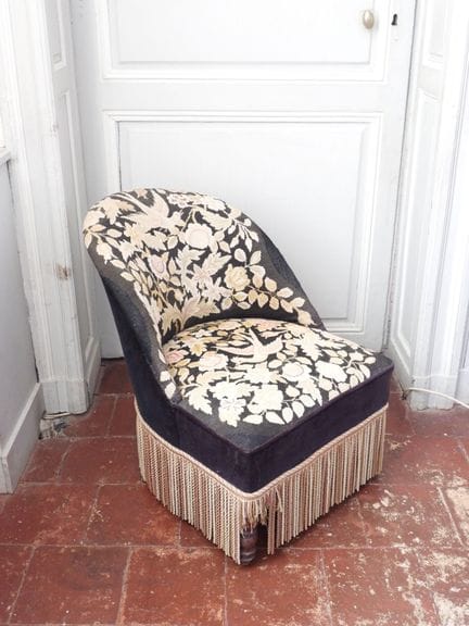 POLTRONA in stile Napoleone III con rivestimento i