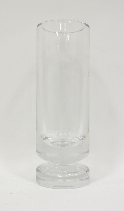 BACCARAT - Canna-style crystal cylinder vase, mark