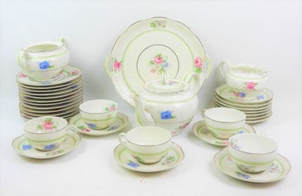THEODORE HAVILAND - LIMOGES - Porcelain tea set wi