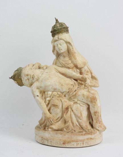F. ROLLAND - Plaster sculpture depicting a Virgin 