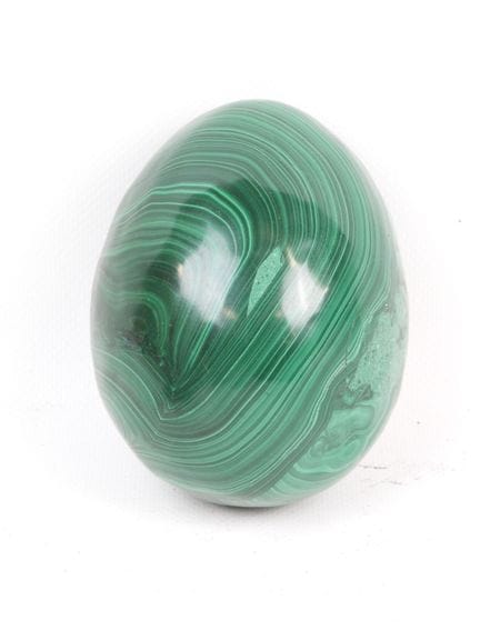 OEuf en malachite. H. 12 cm. Poids: 2,522 Kg