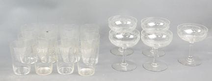 BACCARAT - 17-piece Sévigné crystal glass set, inc