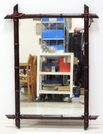 ESPEJO rectangular con diseño de bambú, cristal de
