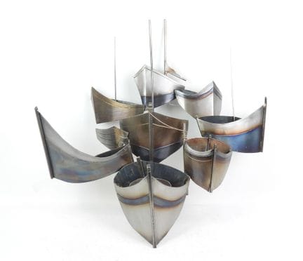 Norbert Daems (XXe - XXIe) Applique bateau en méta