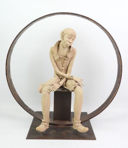 Isabelle ROUSSEAU(XXe - XXIe) Sculpture en terre c