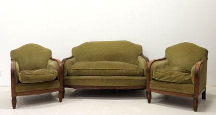 Mobilier de salon ART DECO en bois mouluré compren