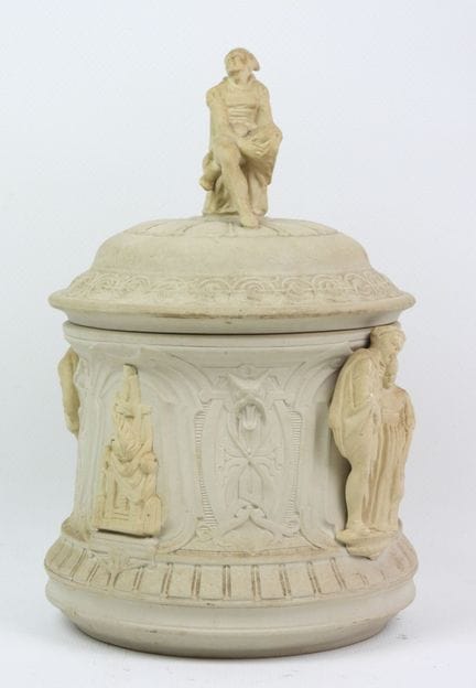 SARREGUEMINES - Porcelain stoneware tobacco jar de