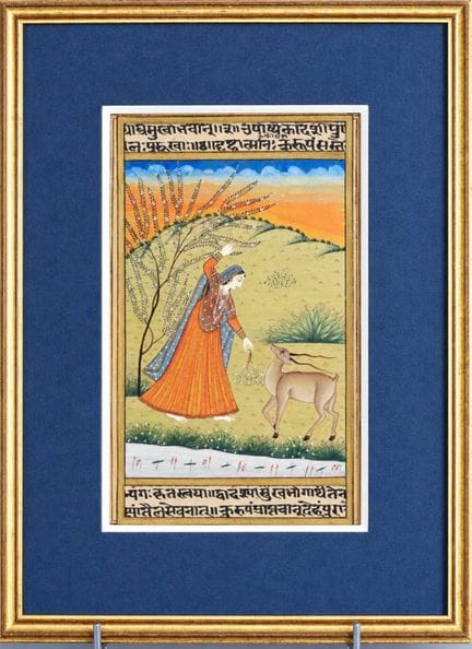 RAJASTHAN, Inde.
Peinture miniature sur feuille de