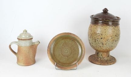 Pierre DIGAN (1941-2016) - La Borne. Assiette et v
