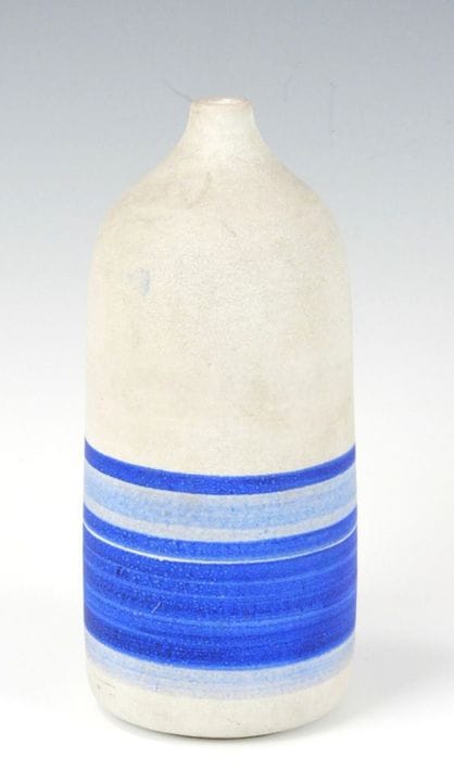 VASE-BOUTEILLE en céramique émaillée à décor de li