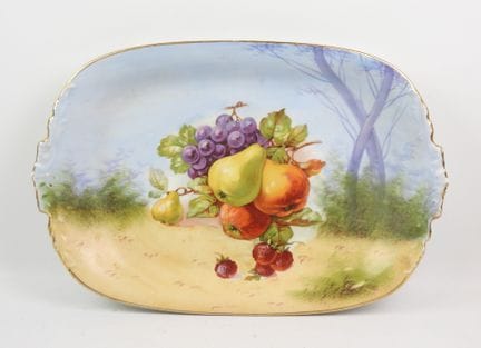 LIMOGES - porcelain dish decorated with a still li