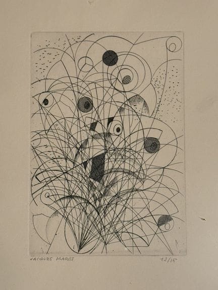 Jacques MARET(1900-1980) : Abstraction. Lithograph