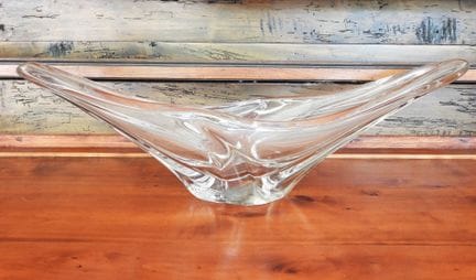 DAUM Francia: Copa de cristal. L: 56 cm