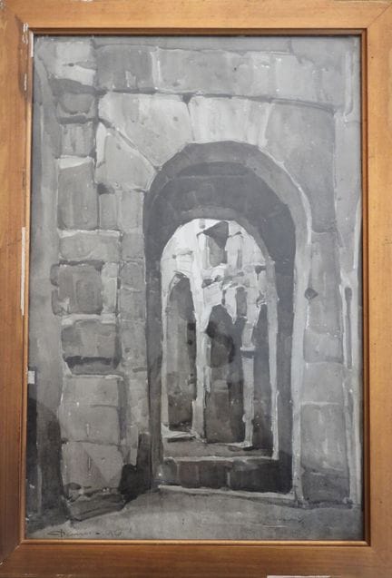 Albert DECARIS (1901-1988): Coliseo. Lavado de tin