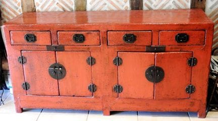 CHINA
Counter-height sideboard made of red-lacquer