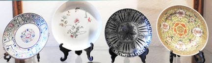 FAR EAST
Set of 4 porcelain plates with a polychro
