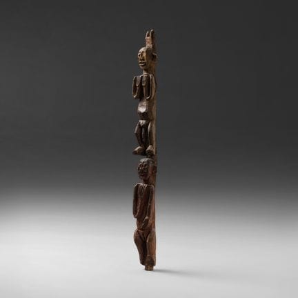 Bamileke, Cameroon - Post fragment. Wood, natural 