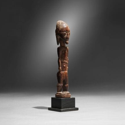 Baule, Ivory Coast - Figure. Wood with brown patin