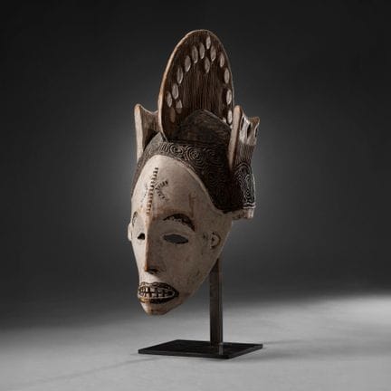 Igbo, Nigeria - Agbogho mmuo mask. Wood, natural p