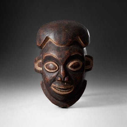 Bamileke, Cameroon - Mask. Wood, natural pigment. 