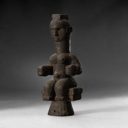 Igbo, Nigeria - Headdress. Wood with dark brown an