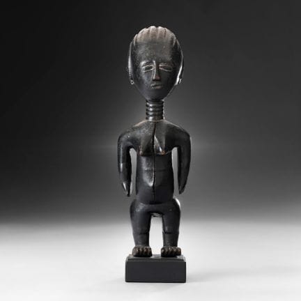 Akan, Ghana/ Ivory Coast - Figure. Wood with dark 